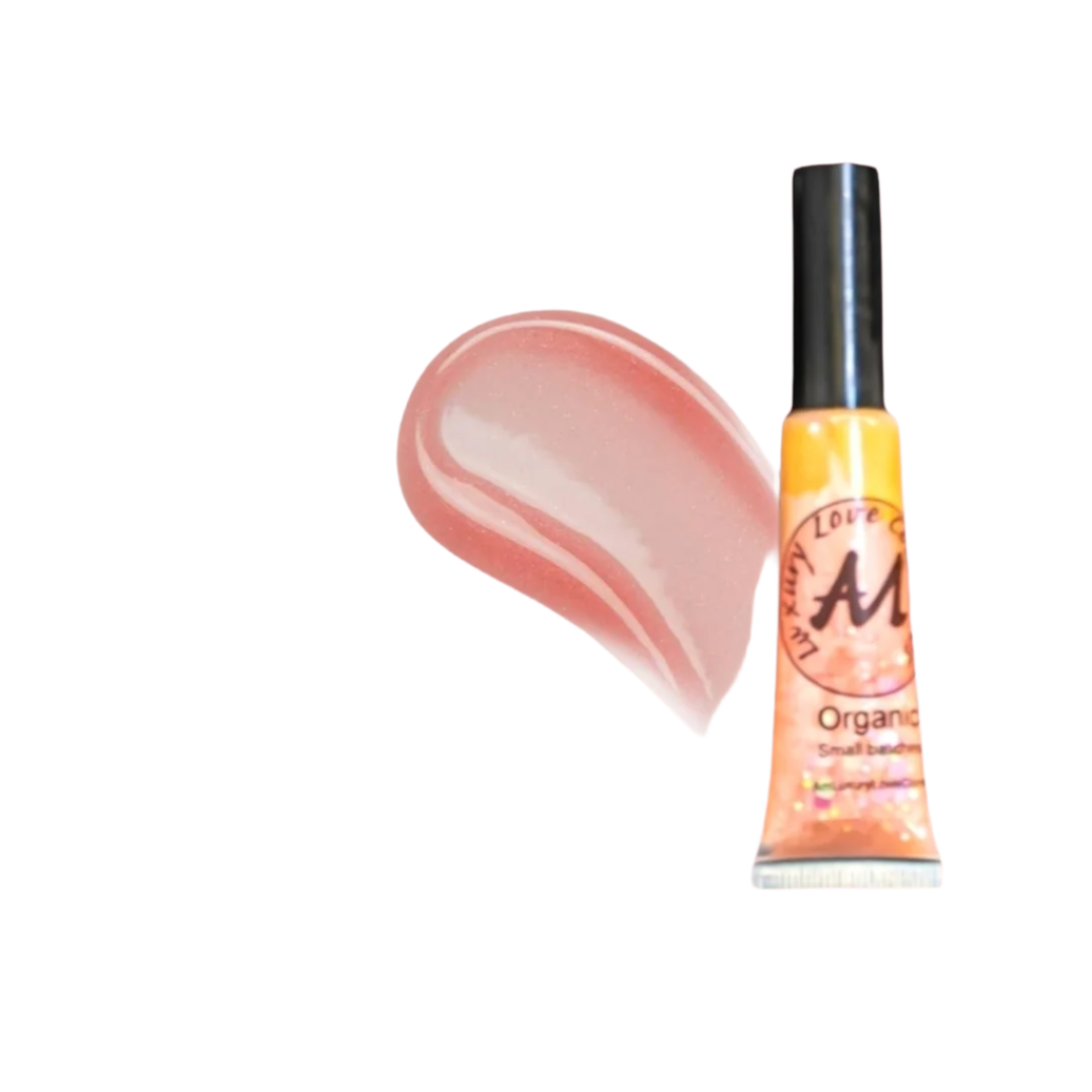 Gold Glitter Star Kiss with Sweet Orange Lip Gloss -Organic Lip Gloss- 15ml