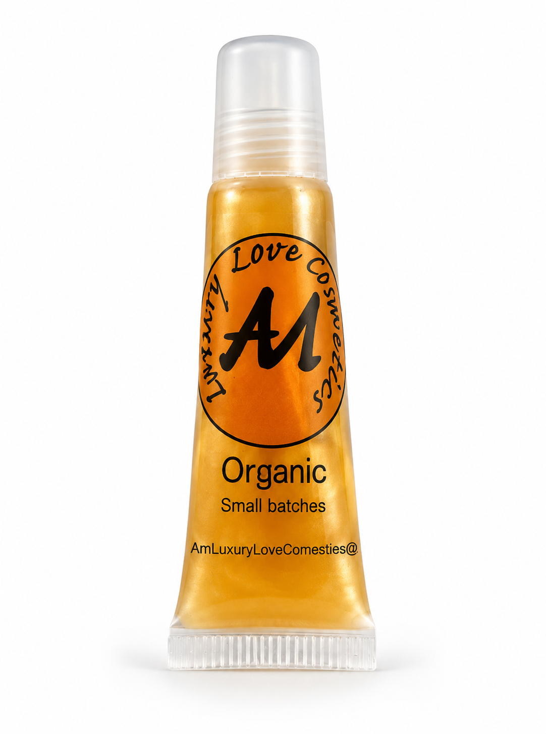 Gold Digger – 10ml Organic Lip Gloss with Gold Shimmer &amp; Sweet Orange Essential Oil