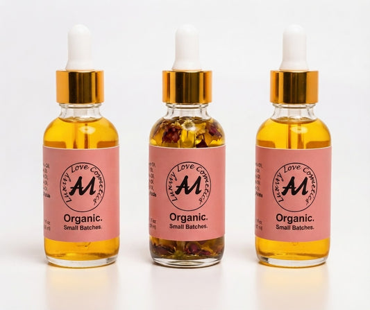Set of three 3 In 1  Organic oil(Hair, Face & body oil ) Infused With  Roses ,& Lavender